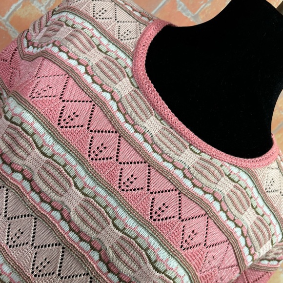 Alfred Dunner Pointelle Striped Short Sleeve Sweater - Picture 2 of 7